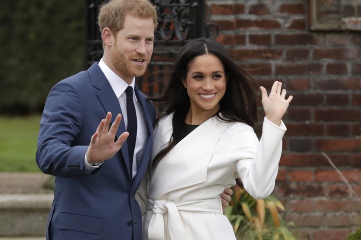 Le prince Harry fête son anniversaire dimanche en Californie avec ses deux enfants et sa femme Meghan. Le couple (ici en 2017) y est installé depuis 2020. © KEYSTONE/AP/Matt Dunham